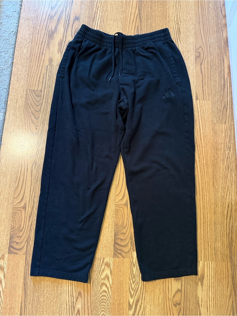 adidas Men's Black Drawstring Joggers